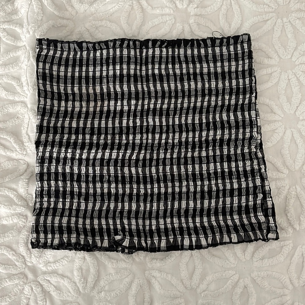 Checkered tube top